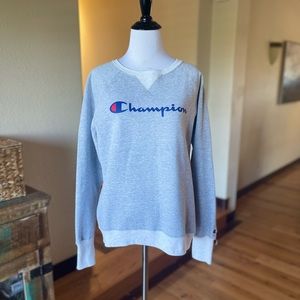 Champion grey crewneck sweater size medium